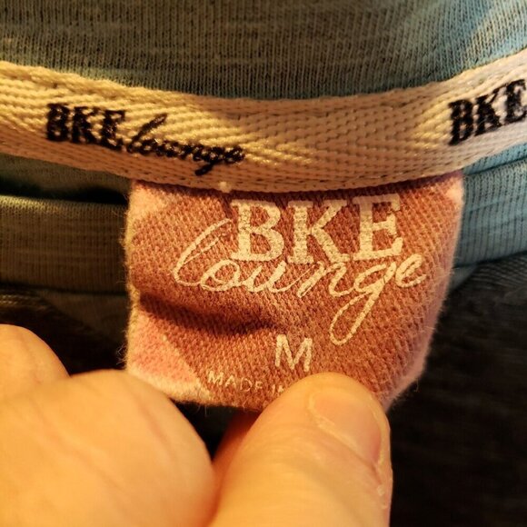 BKE Lounge Womens Grey Teal Long Sleeve Top Medium - Picture 5 of 7